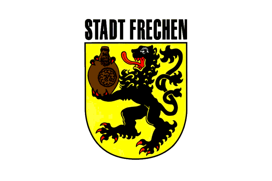 Bild Stadtwappen Frechen; Löwe mit Bartmannskrug